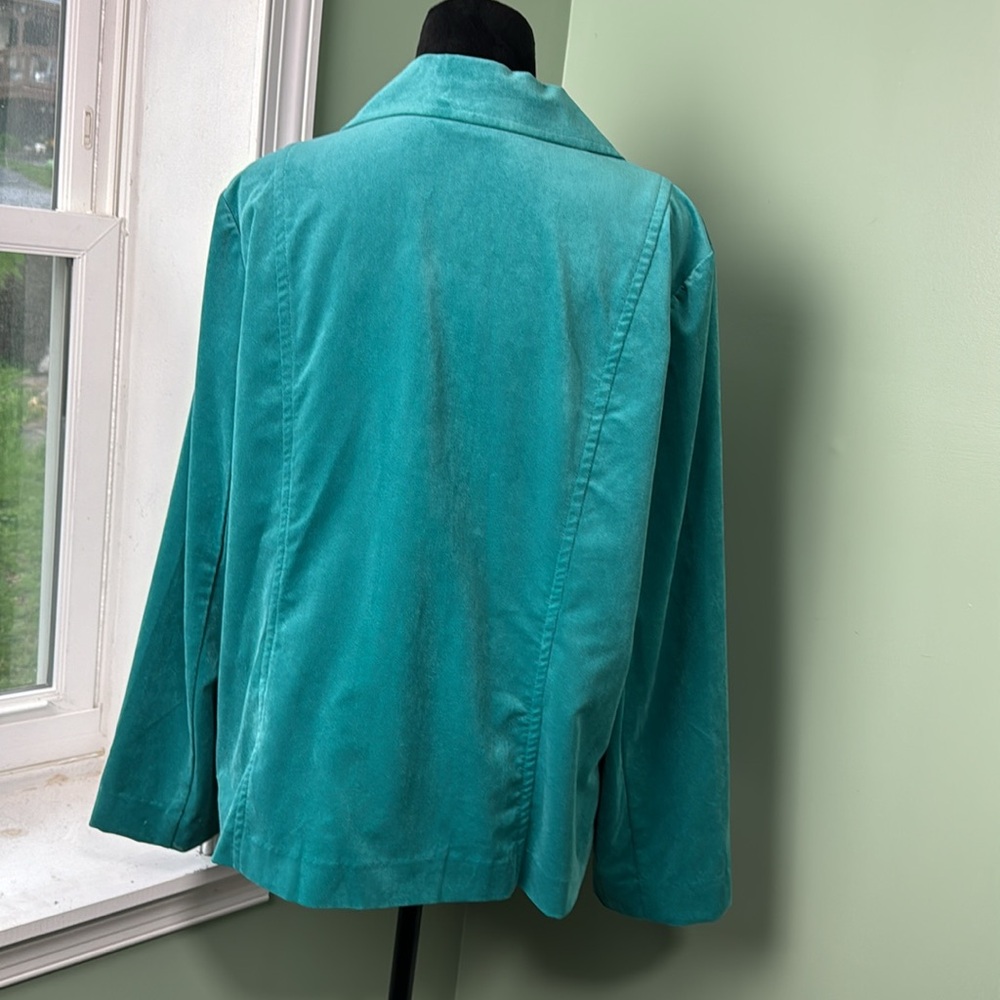 R-Q-T Teal Button-Down Blazer 2x - image 3